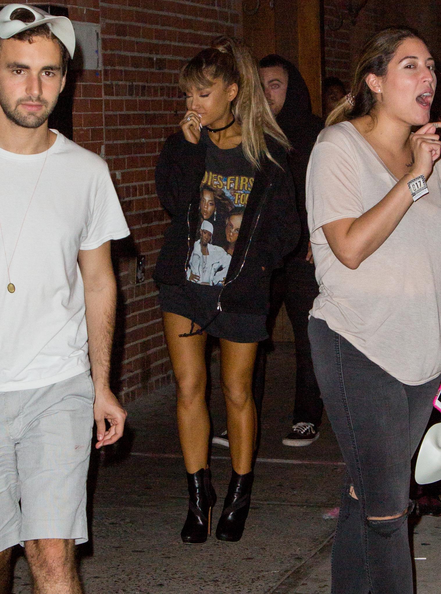 EXCLUSIVE: Ariana Grande parties at night club with rumored boyfriend, rapper Mac Miller in New York City