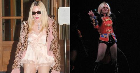 Split photo of Madonna and Brittany Spears