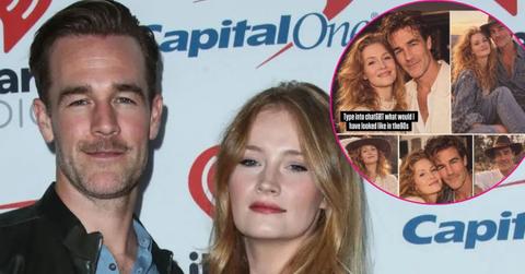 Split photo of James Van Der Beek & Kimberly Van Der Beek
