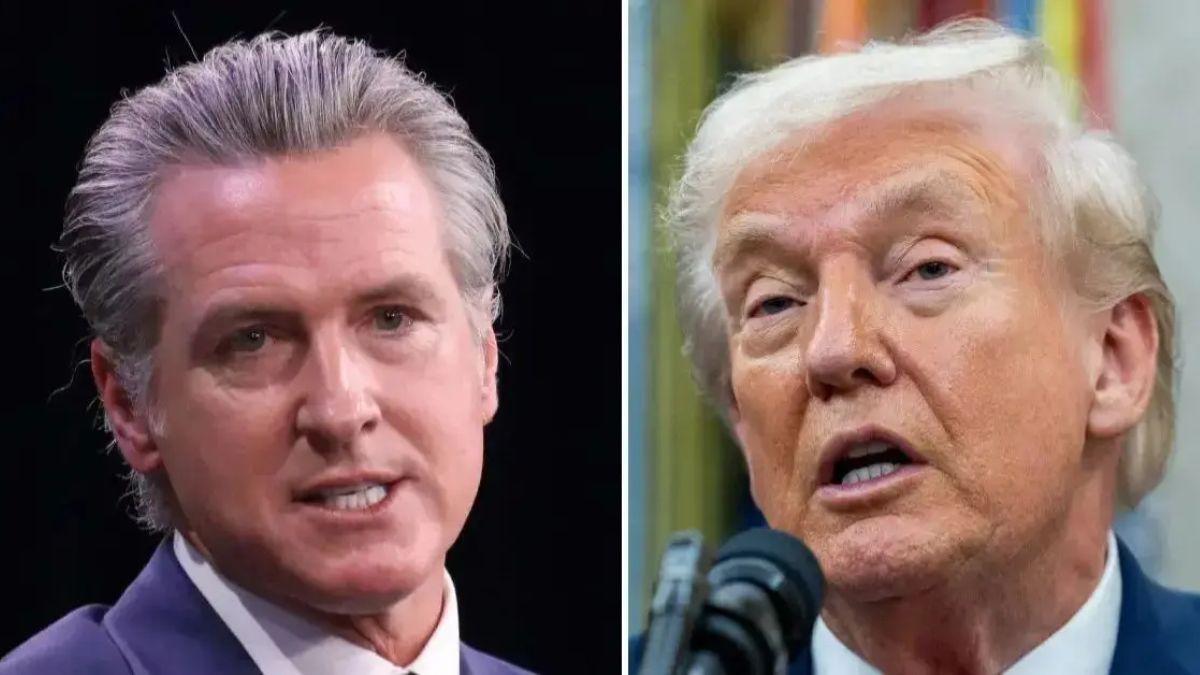 image of Donald Trump and Gavin Newsom are sworn enemies.