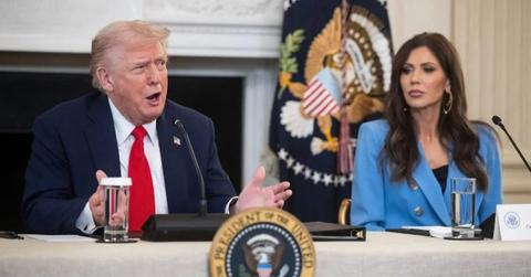 Photo of Donald Trump and Kristi Noem