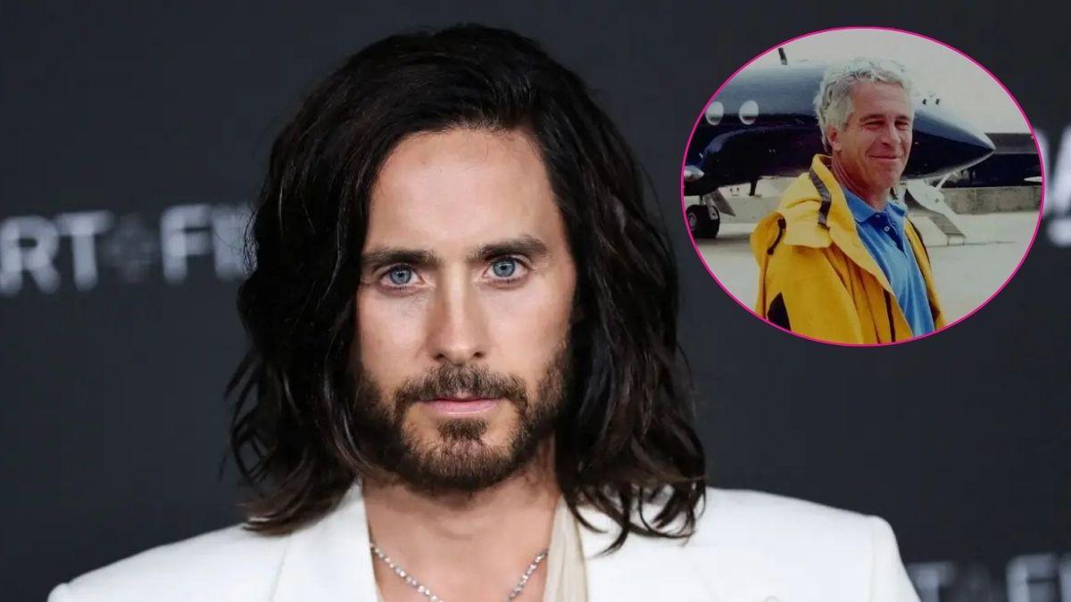Composite photo of Jared Leto and Jeffrey Epstein