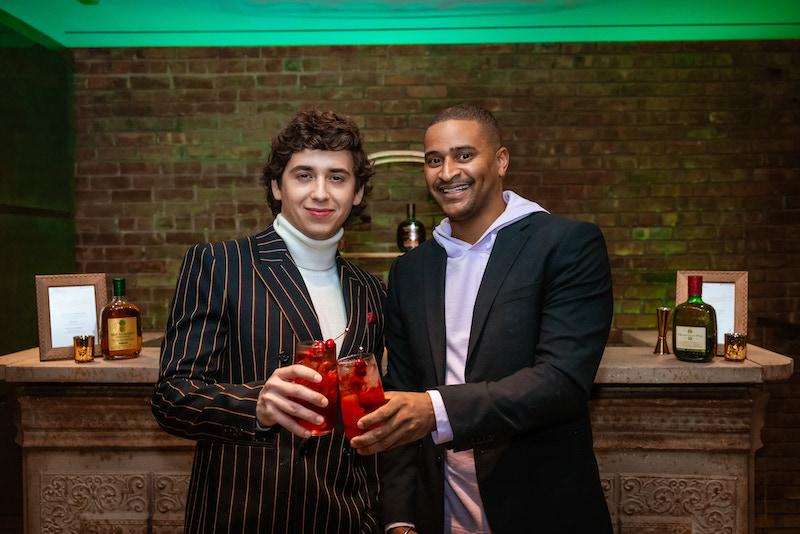 marcello hernandez and chef jj johnson toast to a  noche buena with buchanans whisky