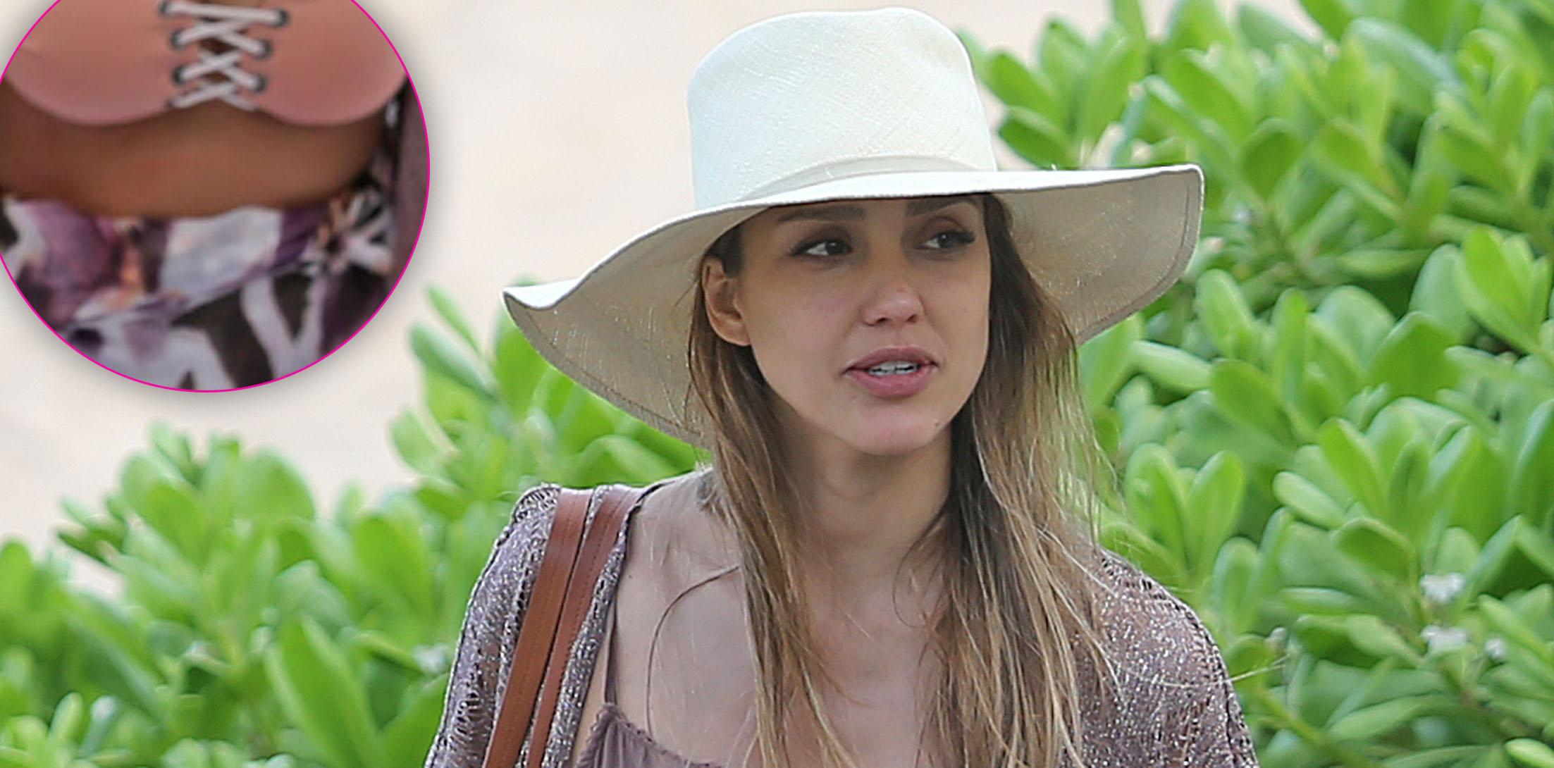 PREMIUM EXCLUSIVE &#8211; A bikini clad Jessica Alba was seen relaxing on vacation in Hawaii.