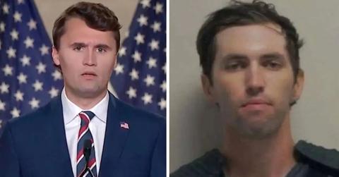 split photo of charlie kirk and tyler robinson