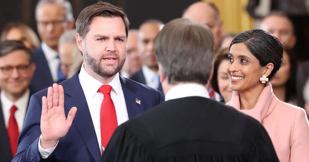 Photo. ofAt the recent Turning Point USA event, J.D. confessed he wants his wife, Usha, to covert to his religion.