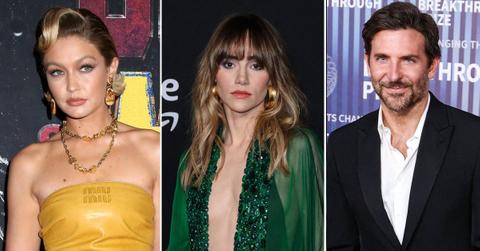 A composite image of Gigi Hadid, Suki Waterhouse and Bradley Cooper