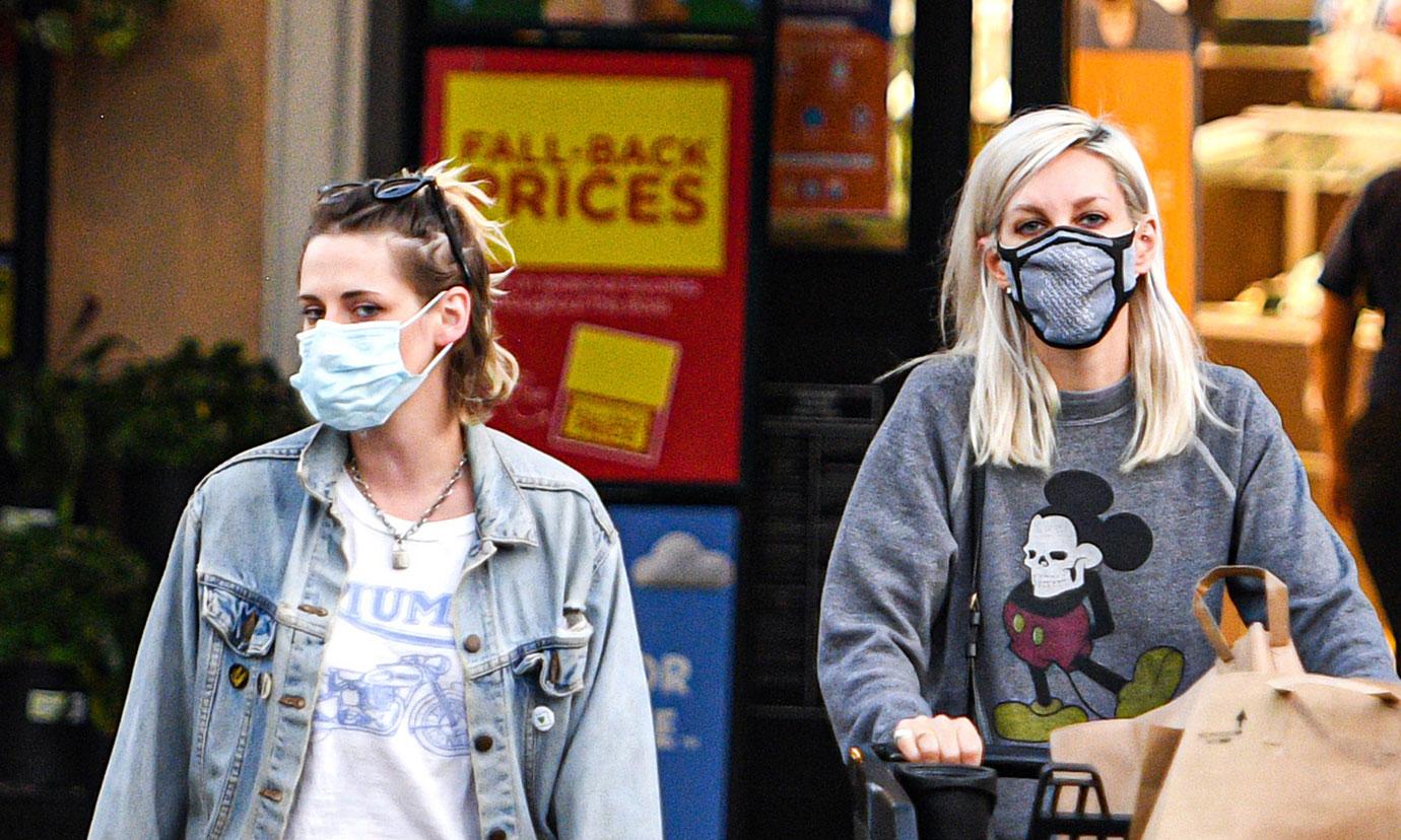 Celebs Out & About With Face Masks On: Kristen Stewart and Dylan Meyer