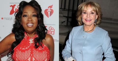 Split image of Star Jones and Barbara Walters.