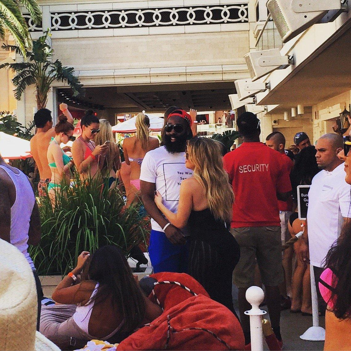 EXCLUSIVE: **NO USA TV AND NO USA WEB** MINIMUM FEE APPLY** Khloe Kardashian and James Harden couldn&#8217;t keep their hands off each other in Las Vegas