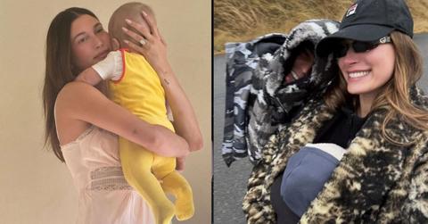 hailey bieber with son jack blues and justin