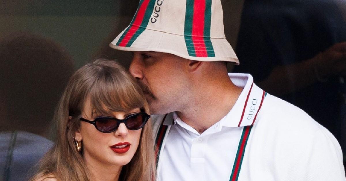 Photo of Taylor Swift and Travis Kelce.