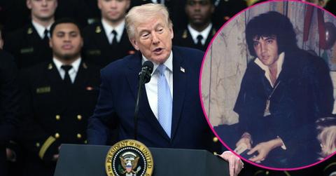 image of Donald trump and inset of Elvis