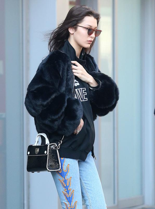 Bella Hadid spotted leaving home in New York City