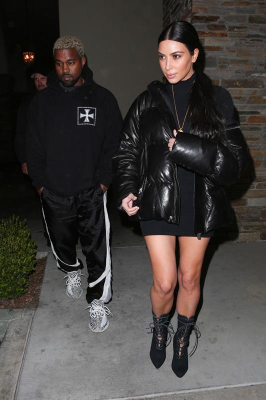 Kim Kardashian and Kanye West have a Night with the Family including Rob Kardashian