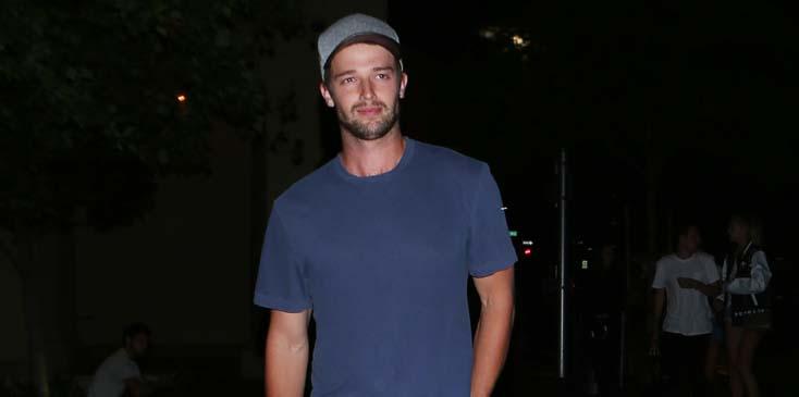 Patrick Schwarzenegger and girlfriend Abby Champion dine at Mastro&#8217;s Steakhouse before walking separately to the Montage Hotel