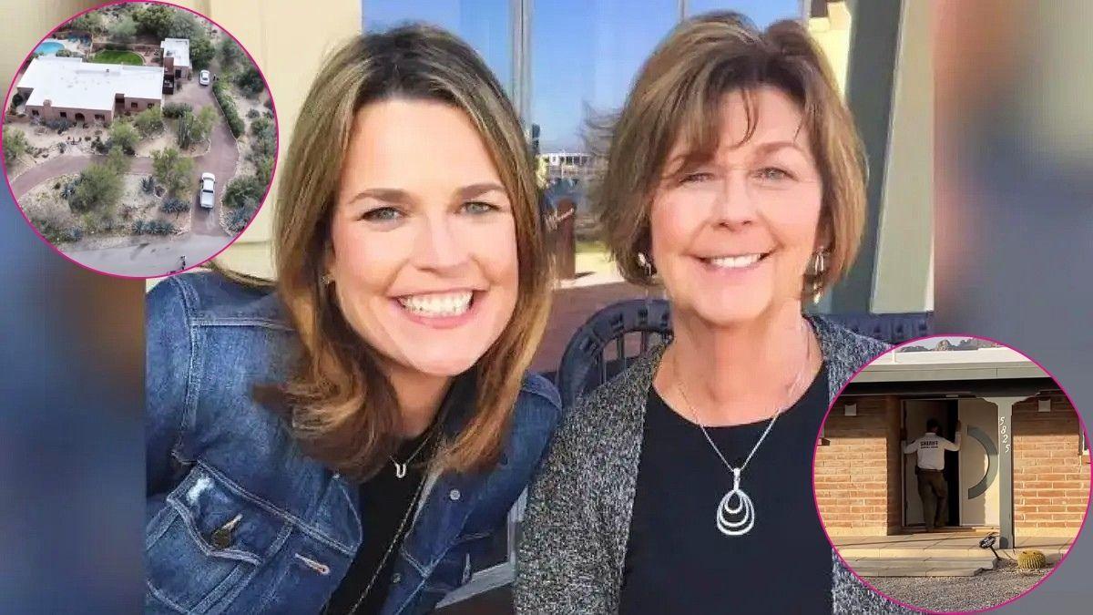 composite photo of savannah guthrie and nancy guthrie and nancy guthrie's home