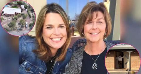 composite photo of savannah guthrie and nancy guthrie and nancy guthrie's home