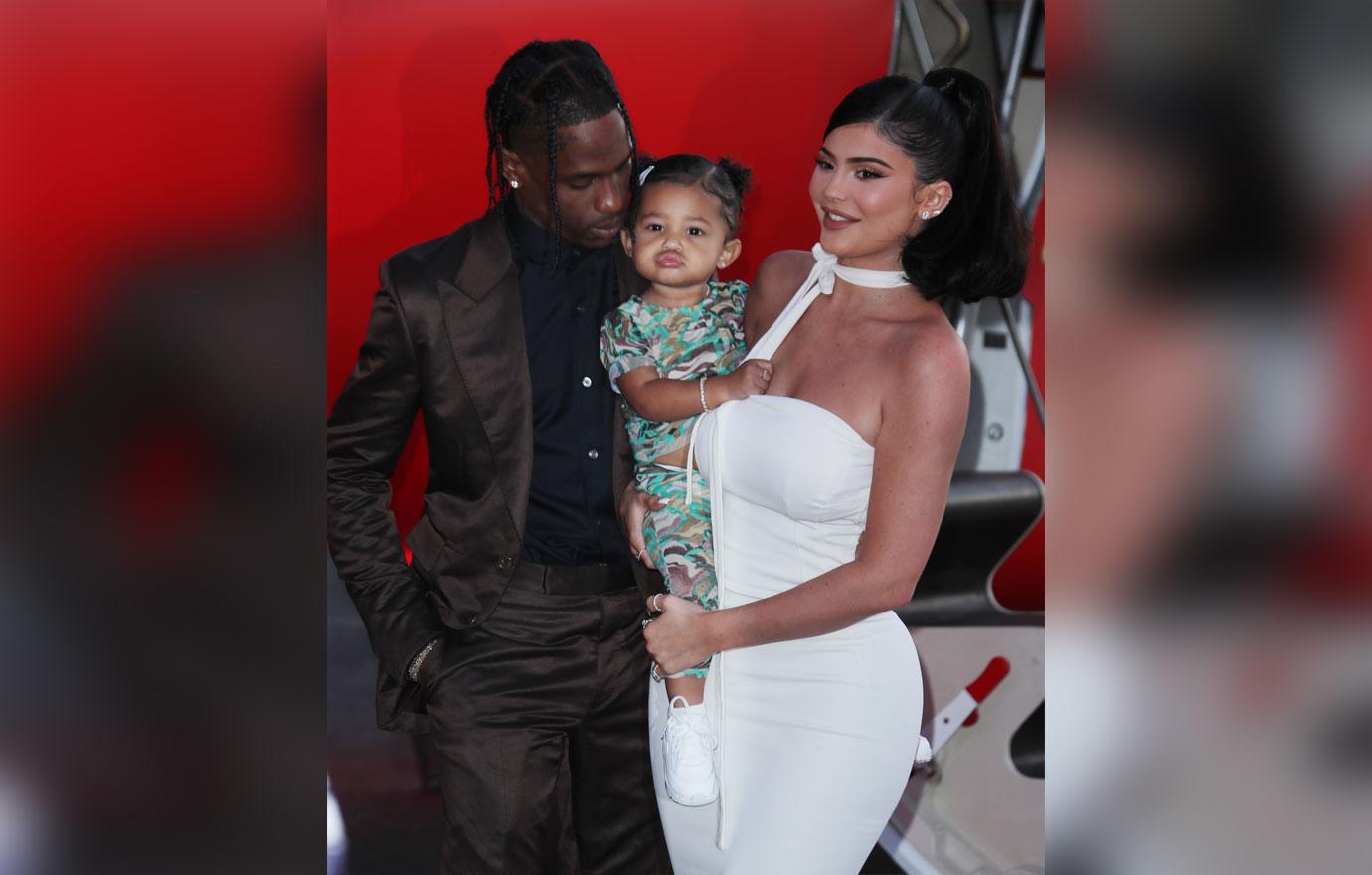 Kylie Jenner And Travis Scott With Stormi On Red Carpet