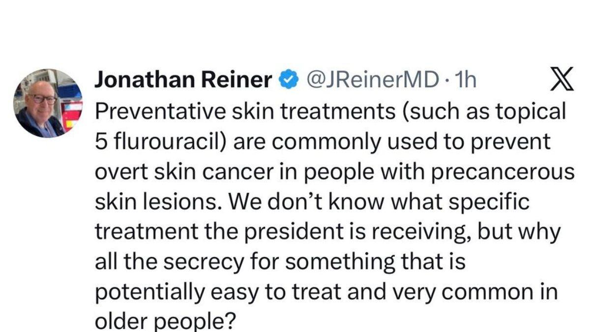 Image of Dr. Jonathan Reiner countered the White House diagnosis with one of his own.