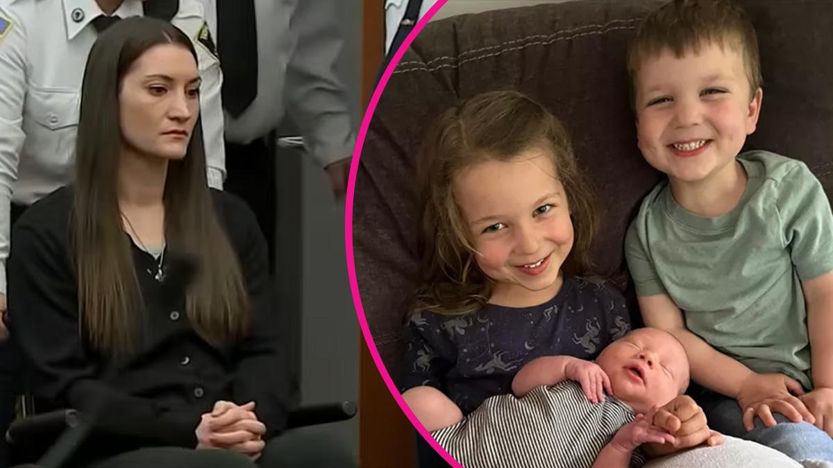 split image of Lindsay Clancy; her three children