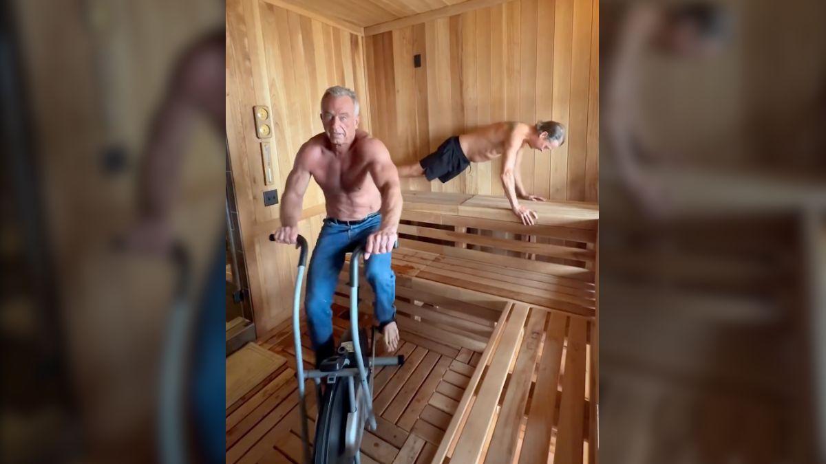 image of Kid Rock trained alongside him as the two grinded through reps in sync.