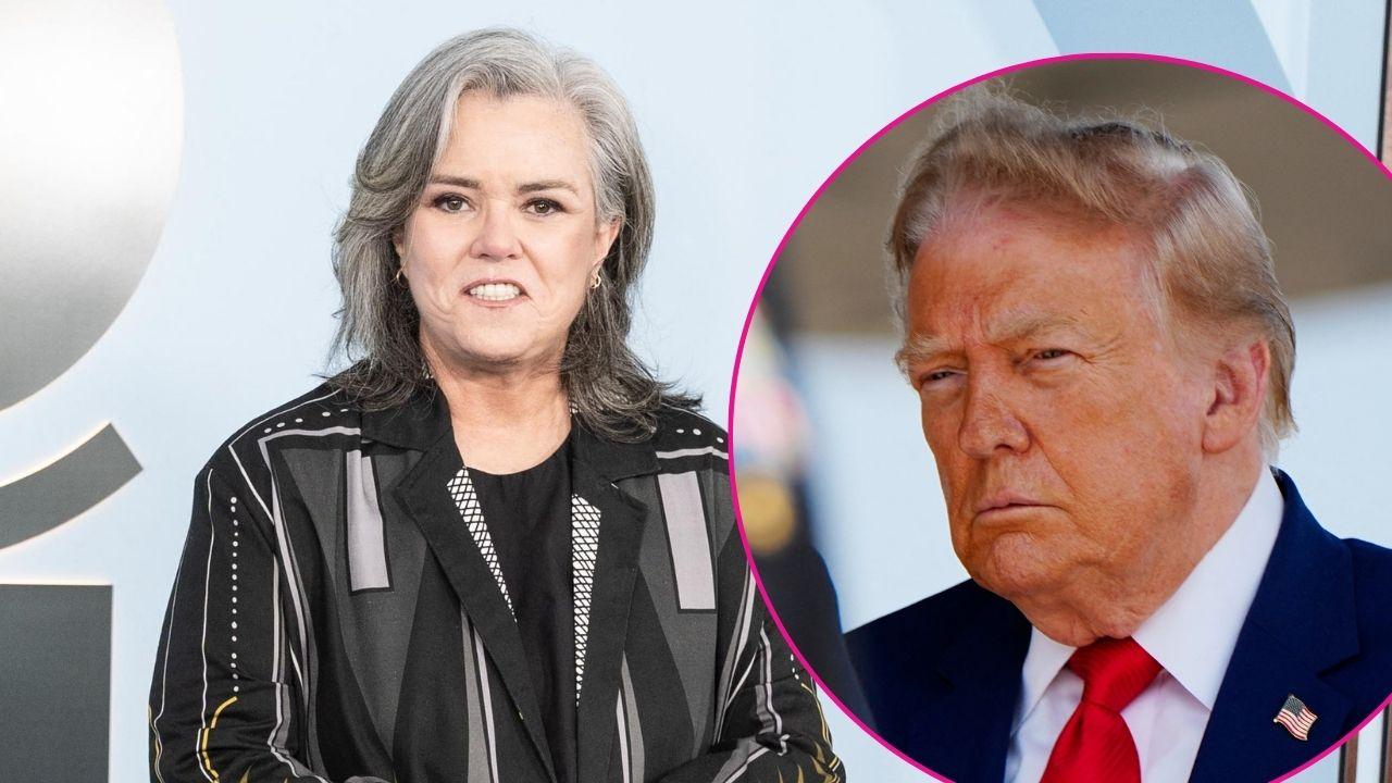 Composite photo of Rosie O'Donnell and Donald Trump.