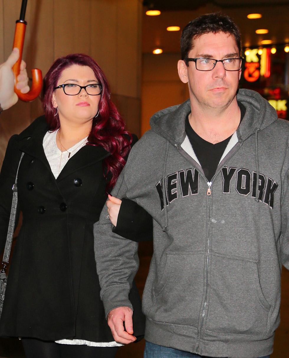 EXCLUSIVE: First shots of Amber Portwood with fiancee Matthew Baier and new engagement ring out and about in NYC