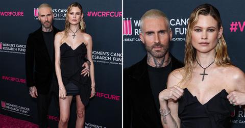 adam levine wife behati prinsloo arrive at the womens cancer research fund pp