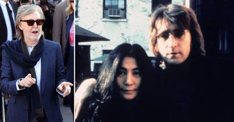 Composite photo of Paul McCartney, Yoko Ono and John Lennon