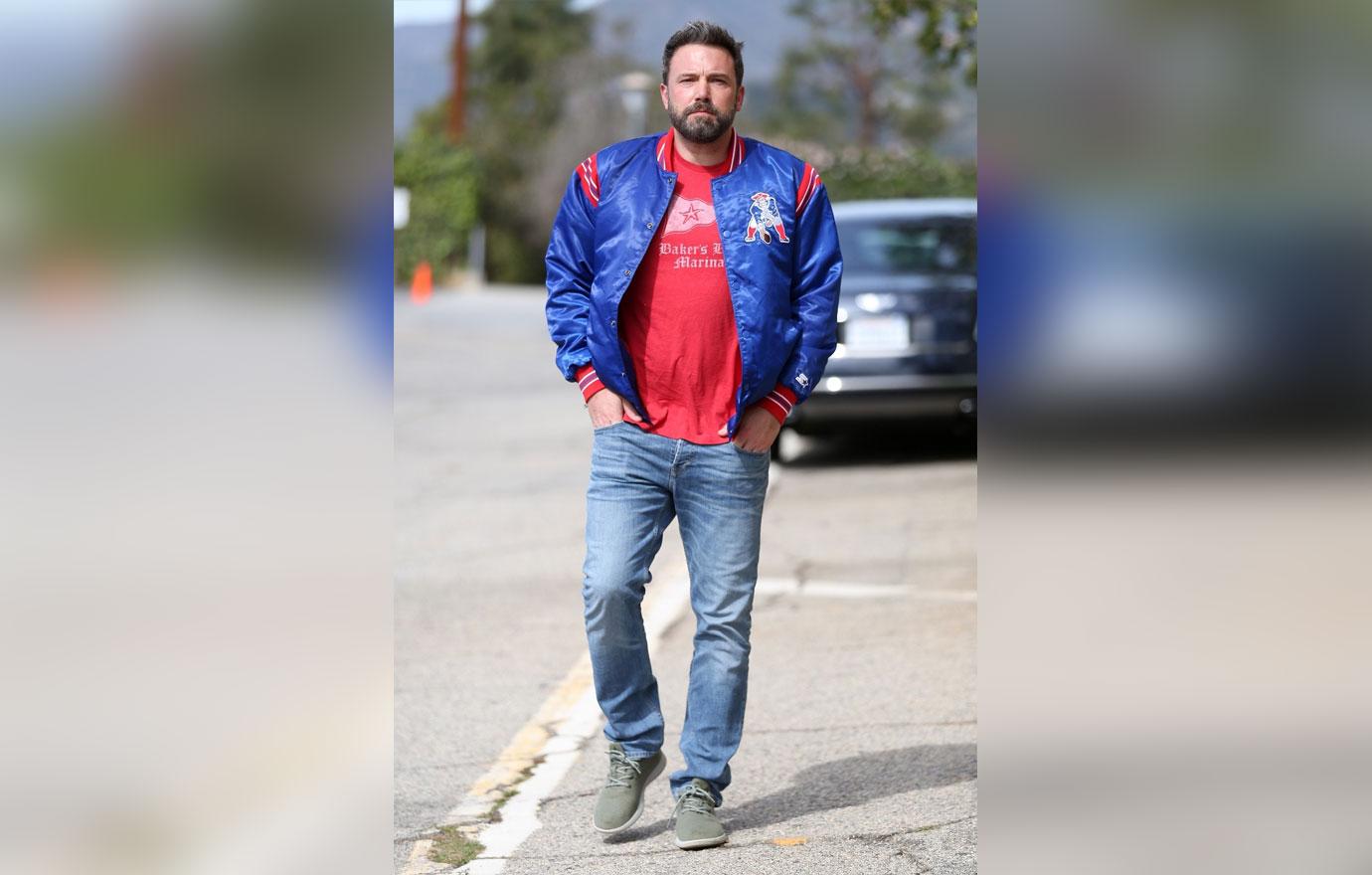 Ben Affleck arrives to church to meet up with Jennifer Garner and their kids