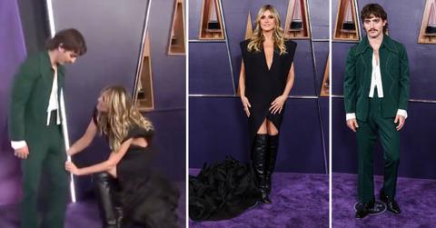 Photos of Benson Boone and Heidi Klum