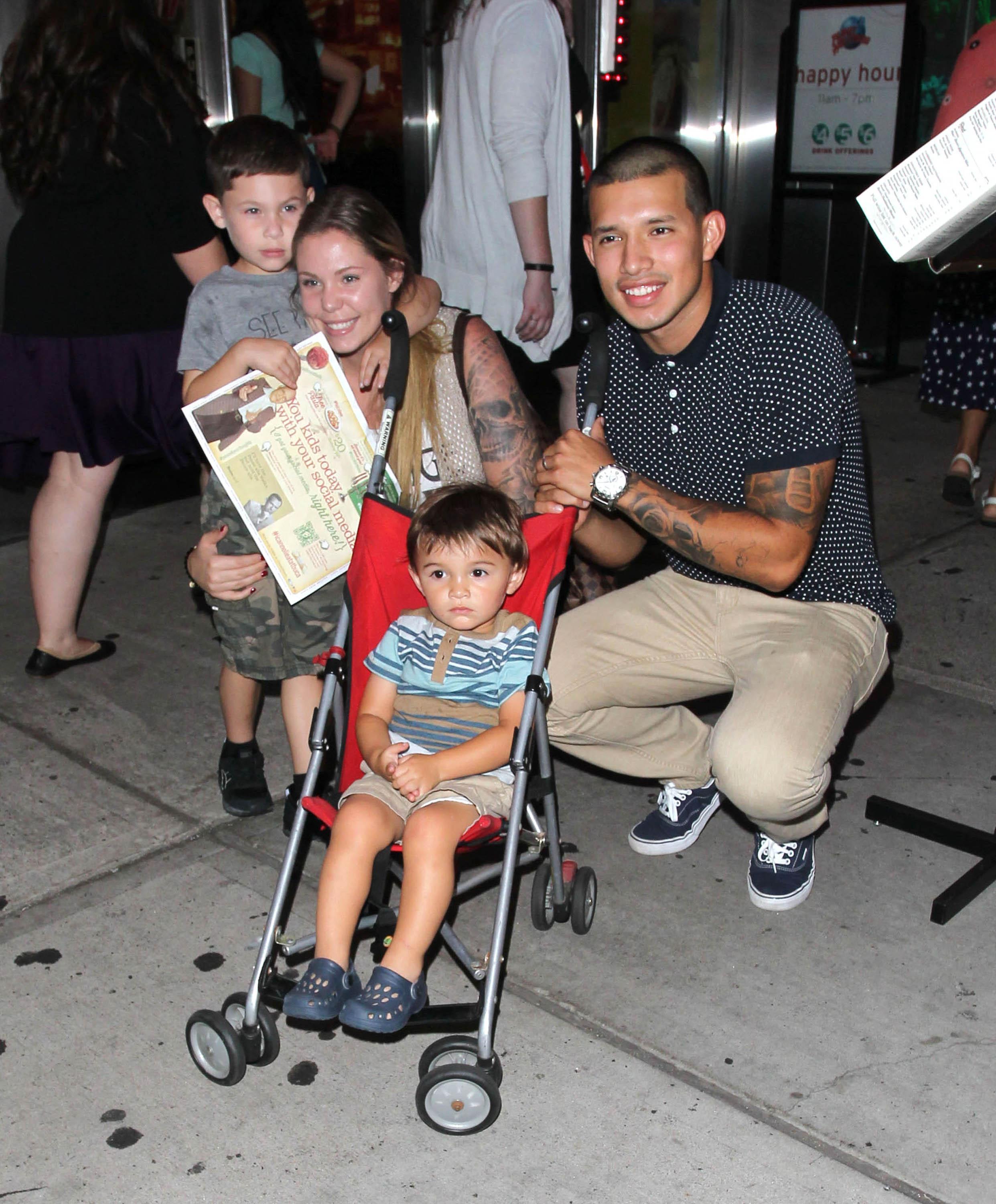 Teen Mom stars Kailyn Lowry and Javi Marroquin in Times Square