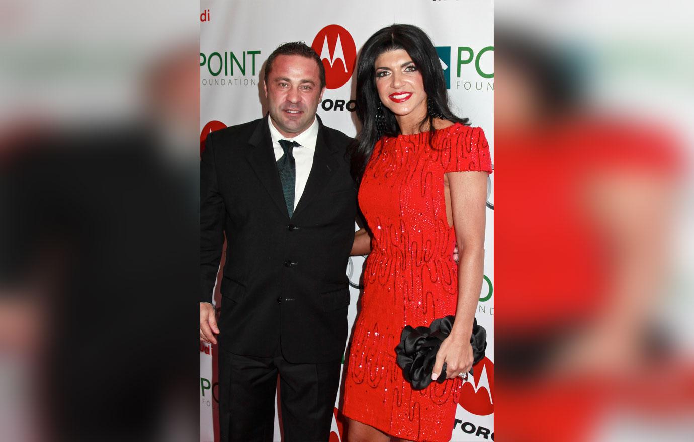 Teresa Giudice Red Dress Joe Giudice Suit Red Carpet Andy Cohen Interview