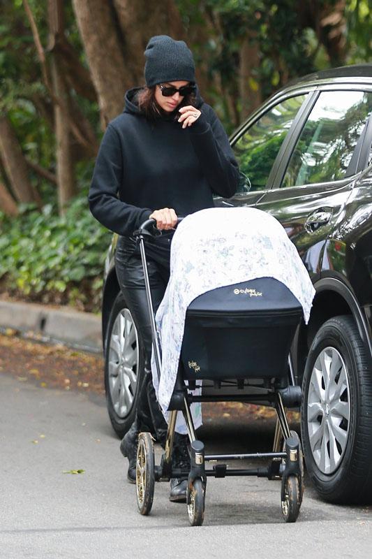 *EXCLUSIVE* Irina Shayk takes her newborn baby for a stroll