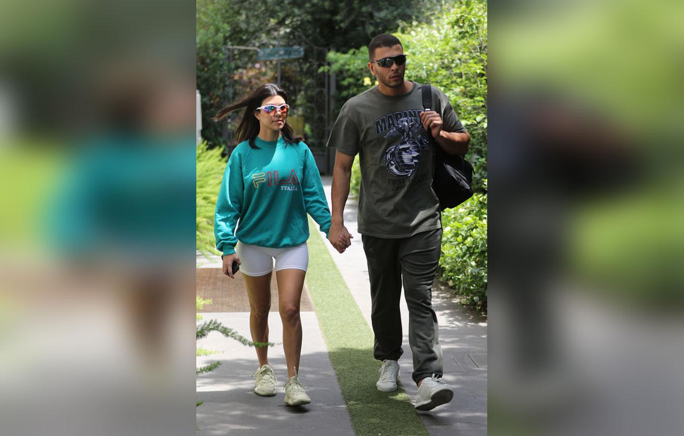 Kourtney kardashian with boyfriend Younes Bendjima leave Hotel Dama in Rome