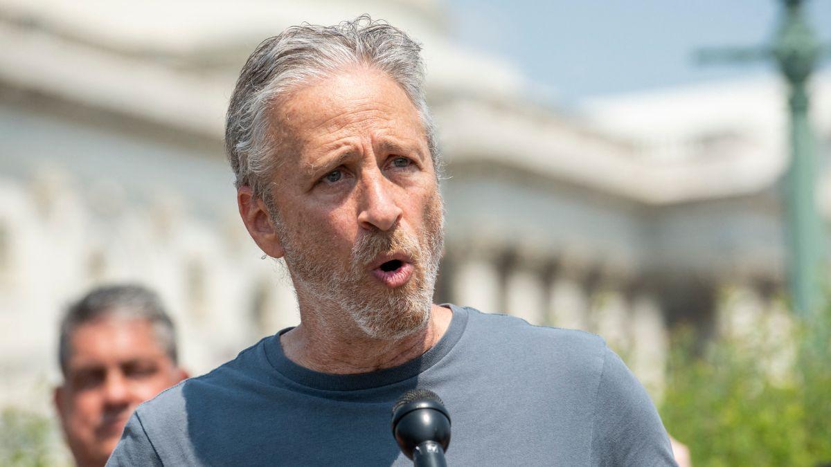 Image of Jon Stewart turned the viral moment into a late-night punchline.