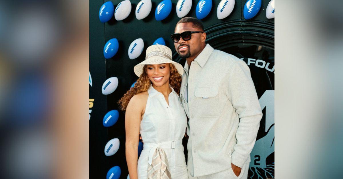 khalil mack and brianna perry mack attend their back to school charity event at marathon burger