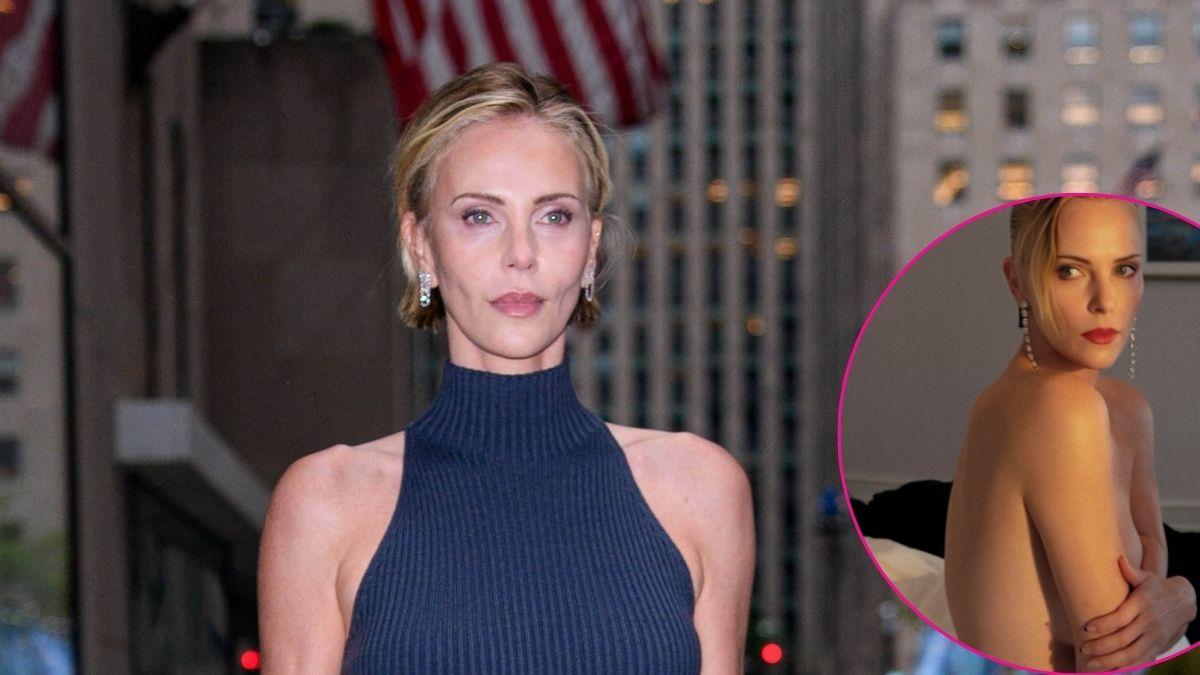 Image of Charlize Theron posted a topless photo after making comments about her love life. 