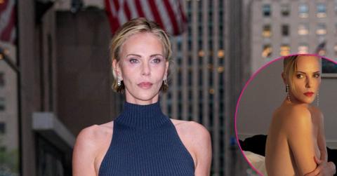 Image of Charlize Theron posted a topless photo after making comments about her love life.