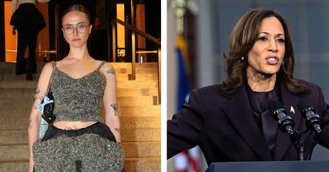 Composite photo of Ella Emhoff and Kamala Harris.