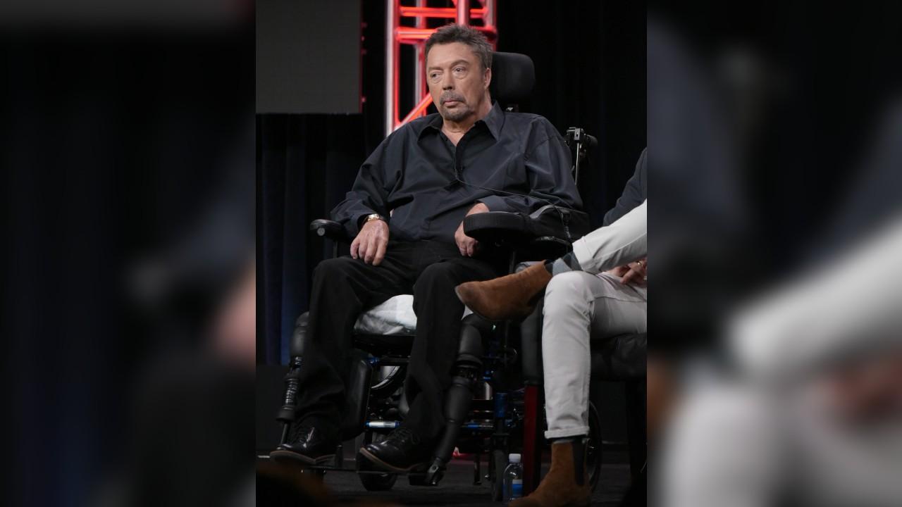 Photo of Tim Curry claimed to experience debilitating asthma attacks in 2012.