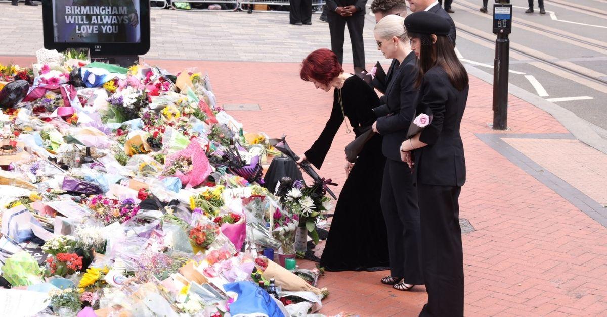 Photo of Aimee Osbourne reunited with her family for Ozzy Osbourne's funeral.