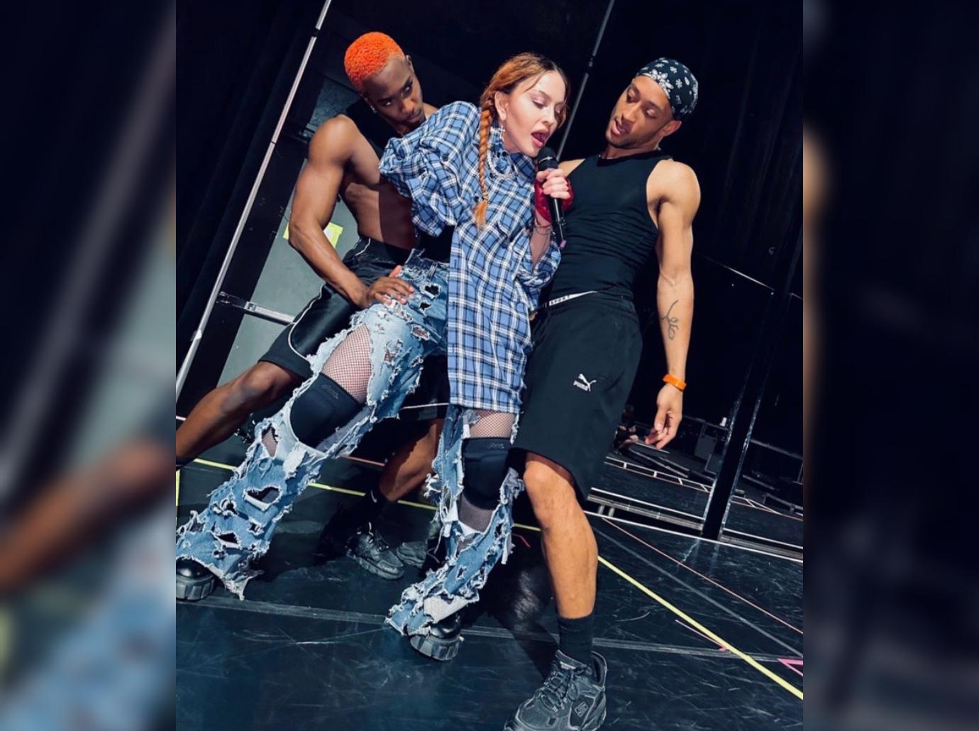 Madonna Wears Fishnet Tights For Tour Rehearsals: Photos