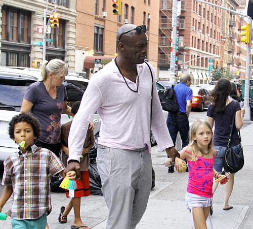 Seal Does Daddy Duty With His Children in NYC