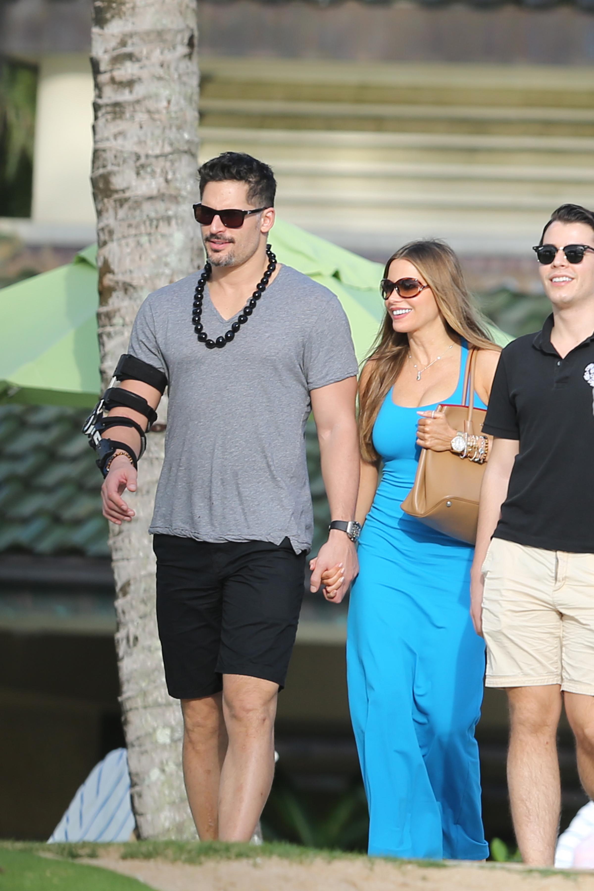 Sofia Vergara and Joe Manganiello look happy and in love as they hold hands while on vacation in Hawaii