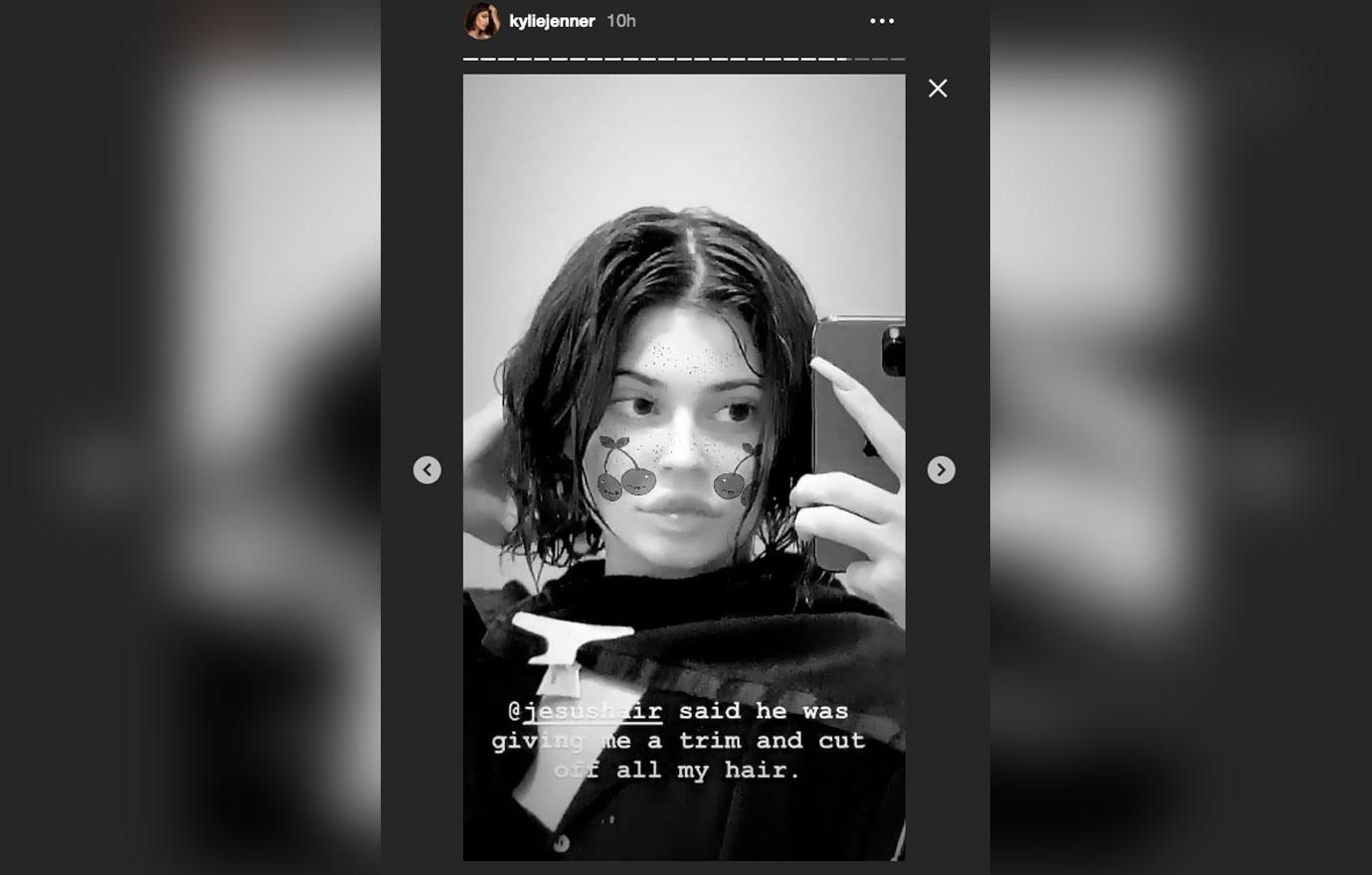 kylie jenner haircut instagram