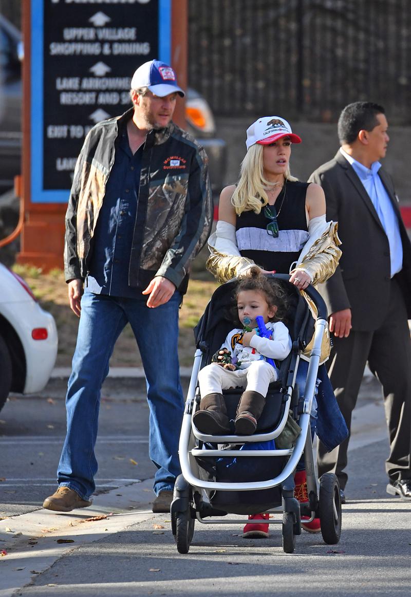 Gwen Stefani and Blake Shelton take the kids out on a road trip to Lake Arrowhead