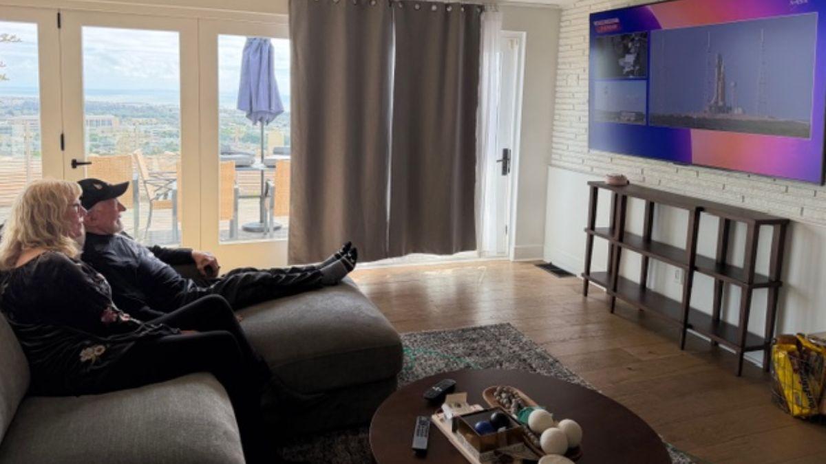 image of Buzz Aldrin watched the Artemis II launch earlier on April 1.