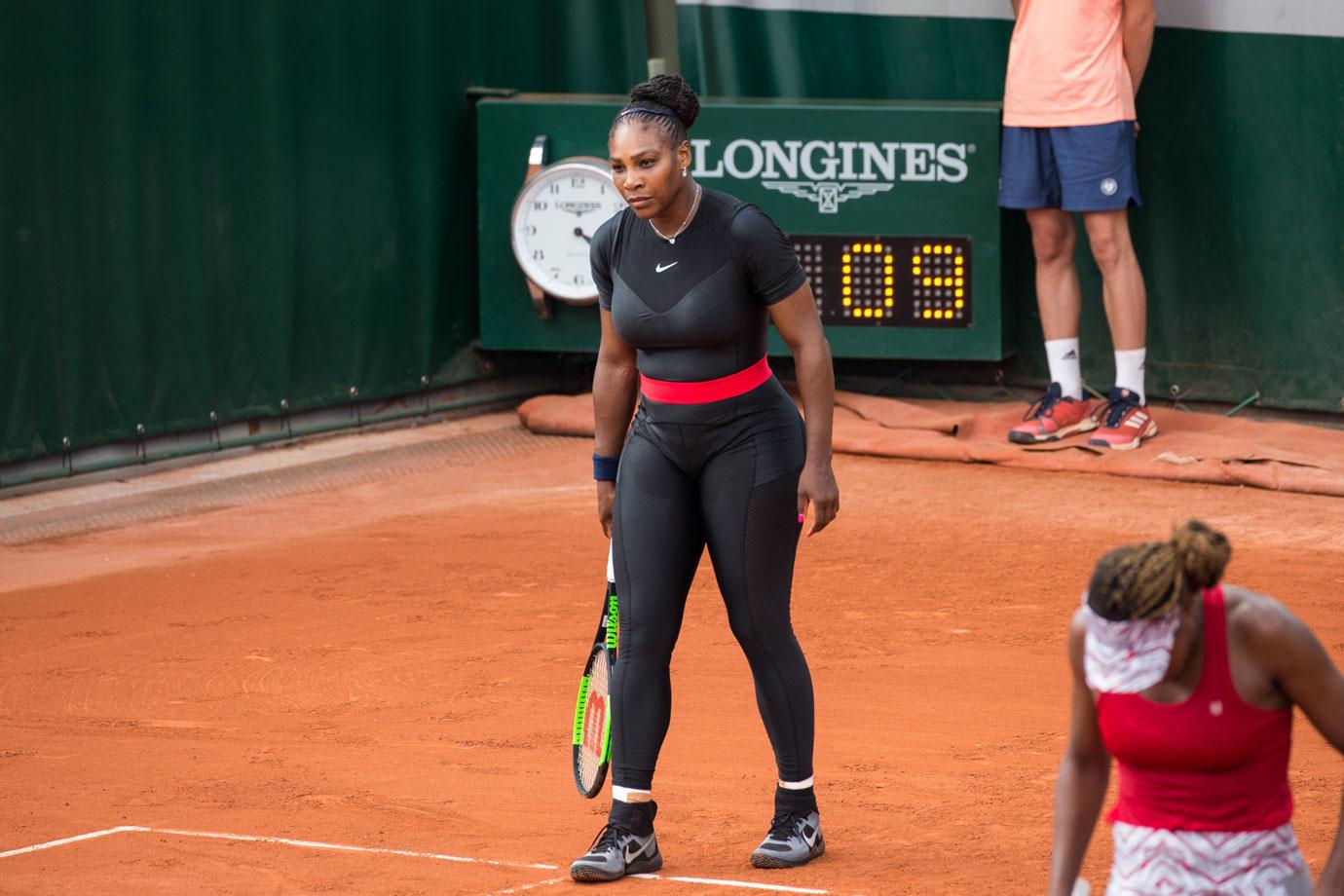 Serena williams black catsuit